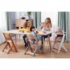 Дитячий стільчик для годування Kinderkraft Enock Gray Wood